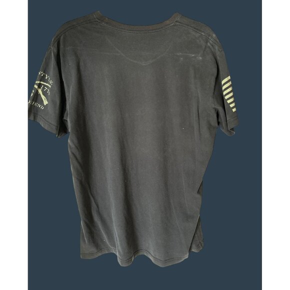 Grunt Style Mens Patriotic T-Shirt "Give Me Liberty Or Give Me Death" Large Blac - Picture 2 of 6